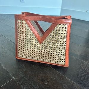 Jenn Lee Cane & Leather Handbag
